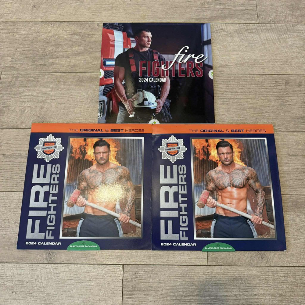 Firefighters 2024 Calendar Blue Orange